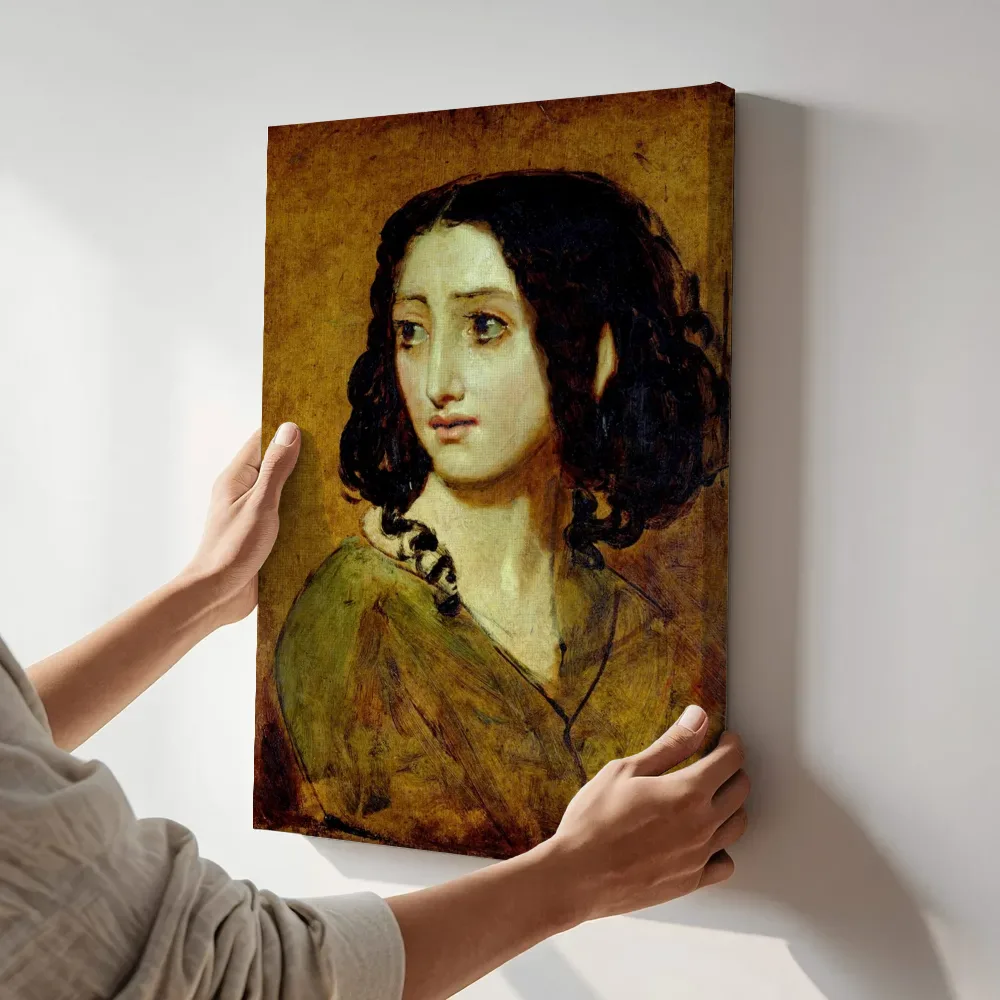 Sfeerimpressie: Mademoiselle Rachel van William Etty terwijl het aan de muur wordt gehangen