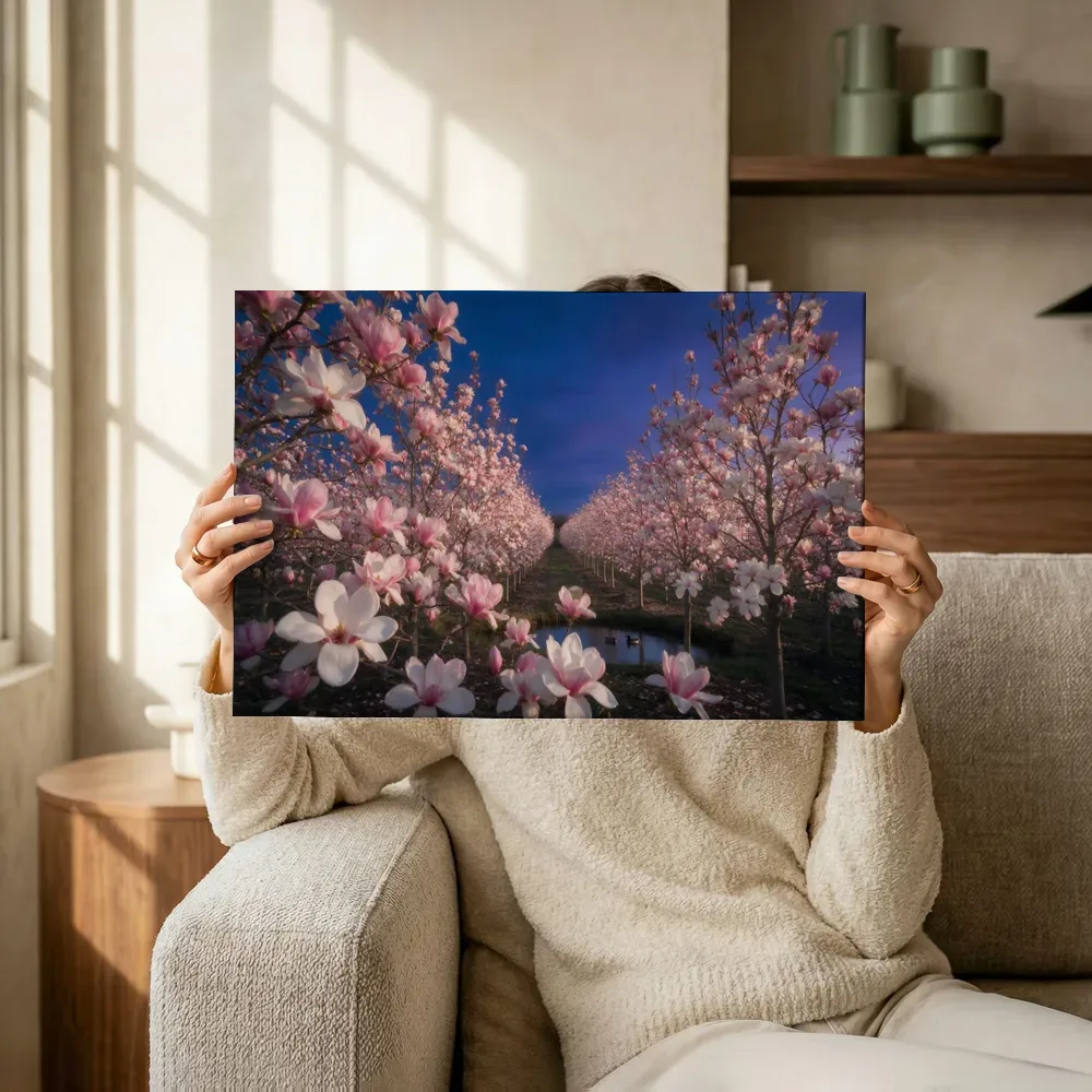 Sfeerimpressie: Magnolia bij de schemering 2 terwijl het omhoog wordt gehouden