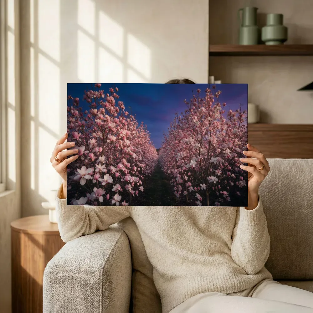 Sfeerimpressie: Magnolia bij de schemering 6 terwijl het omhoog wordt gehouden