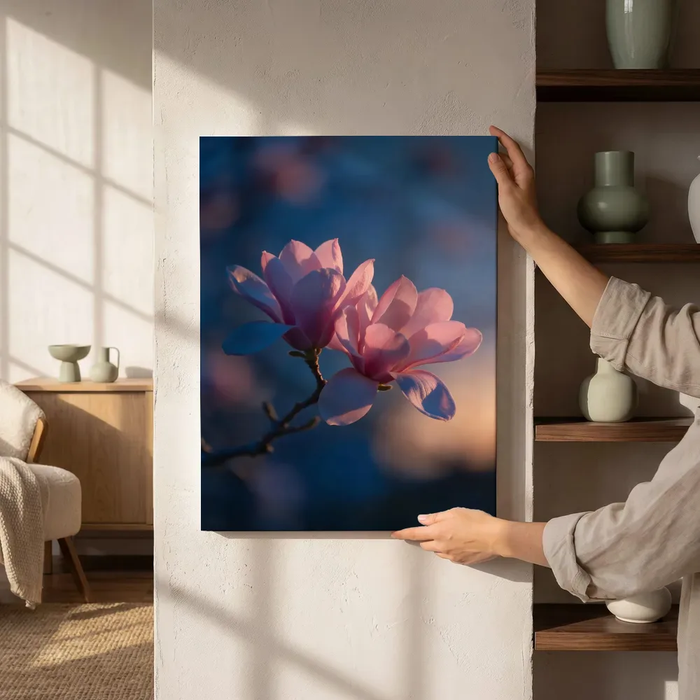 Sfeerimpressie: Magnolia in de schemering, zachtroze 2 naast de kast