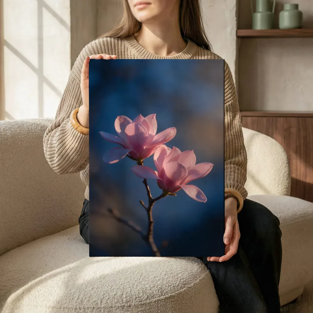 Sfeerimpressie: Magnolia in de schemering, zachtroze 4 terwijl het zittend wordt getoond