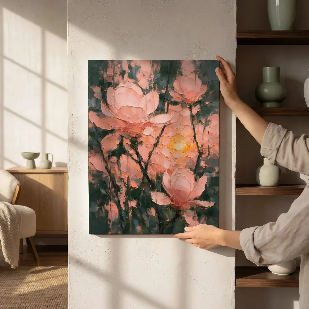 Sfeerimpressie: Magnolia in groenroze naast de kast