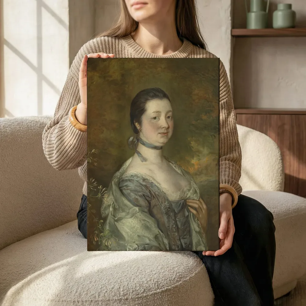 Sfeerimpressie: Margaret Gainsborough, née Burr (1728-1798) van Thomas Gainsborough terwijl het zittend wordt getoond