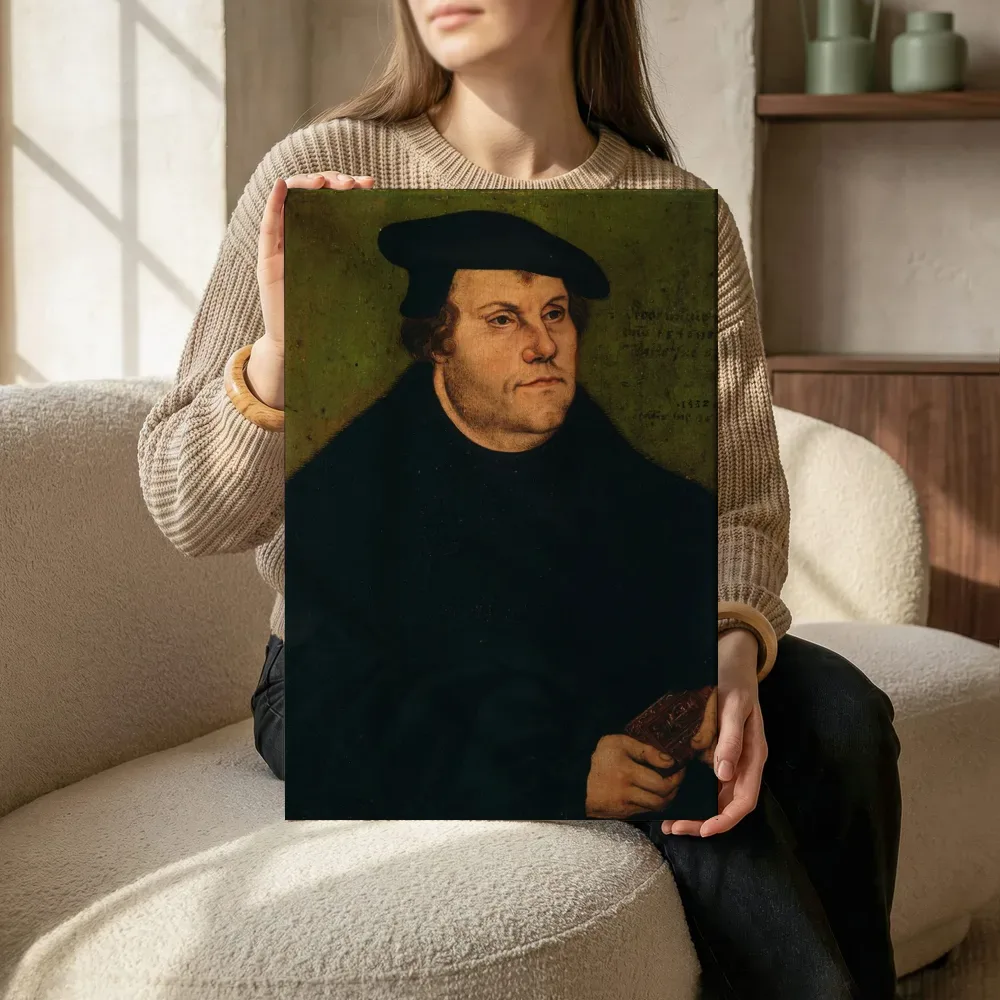 Sfeerimpressie: Martin Luther, Atelier van Lucas Cranach de Oude terwijl het zittend wordt getoond