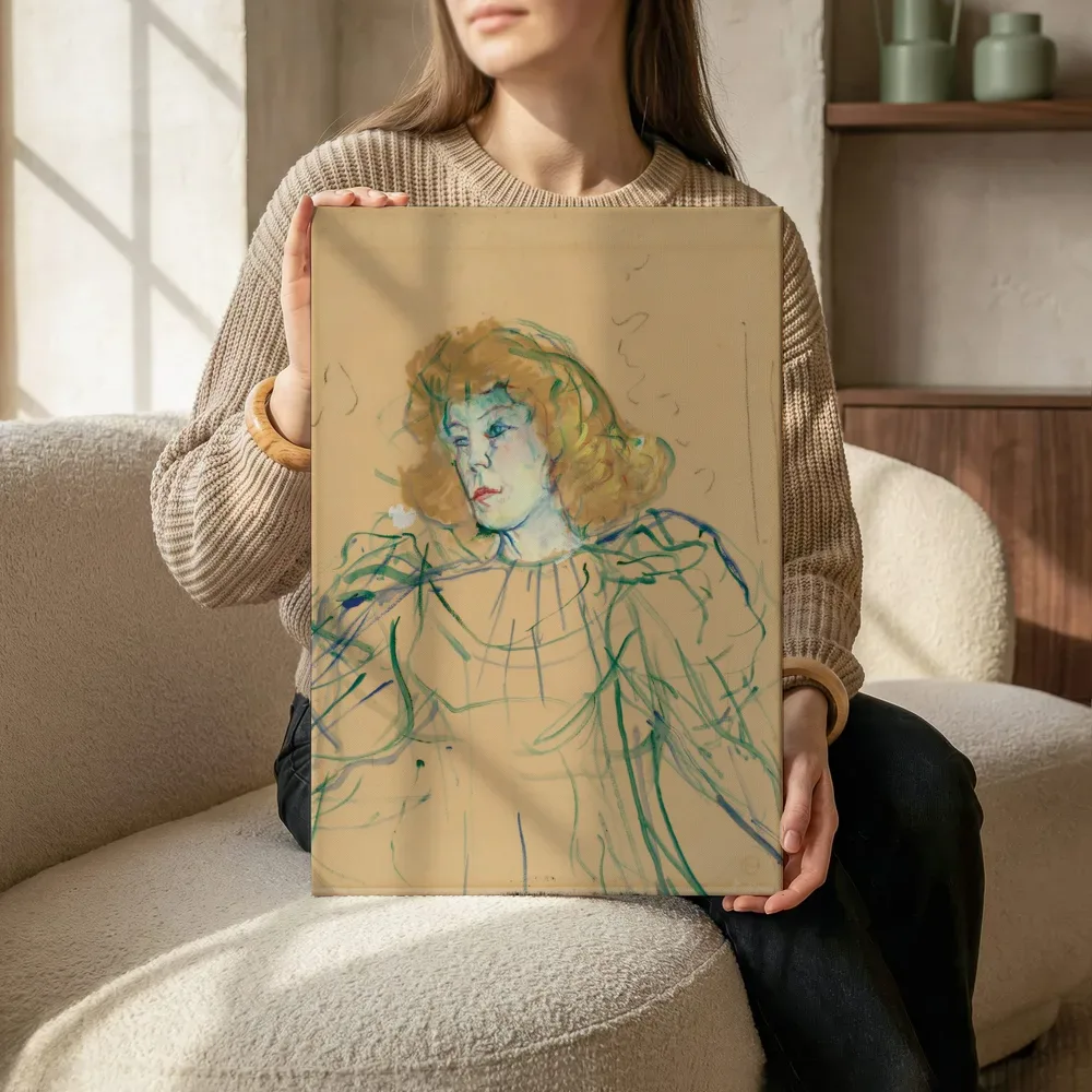 Sfeerimpressie: Miss May Milton van Henri de Toulouse-Lautrec terwijl het zittend wordt getoond