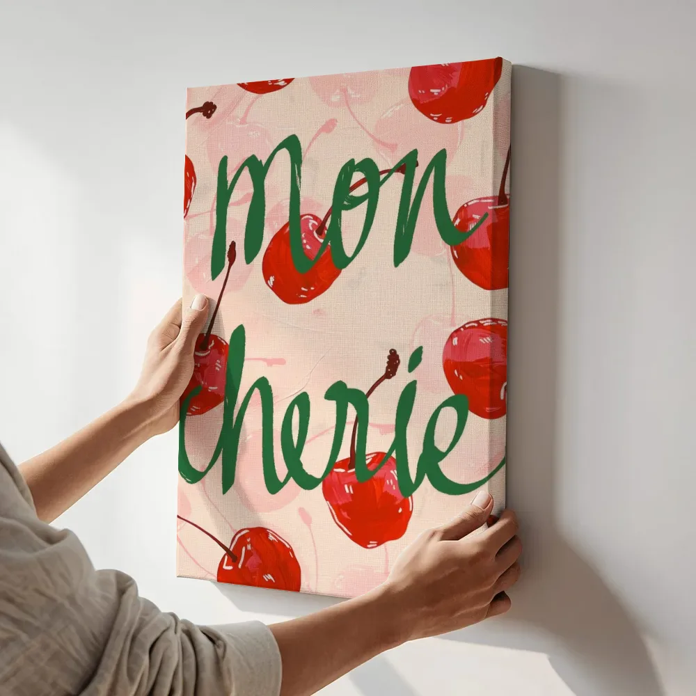 Sfeerimpressie: Mon chérie terwijl het aan de muur wordt gehangen