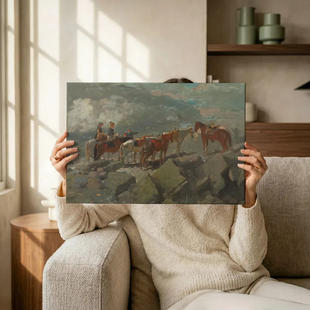 Sfeerimpressie: Mount Washington van Winslow Homer terwijl het omhoog wordt gehouden
