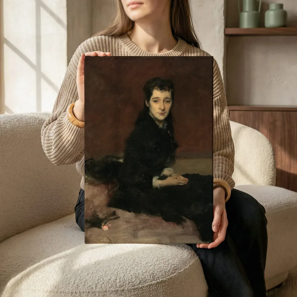 Sfeerimpressie: Mrs. Charles Gifford Dyer (Mary Anthony) van John Singer Sargent terwijl het zittend wordt getoond