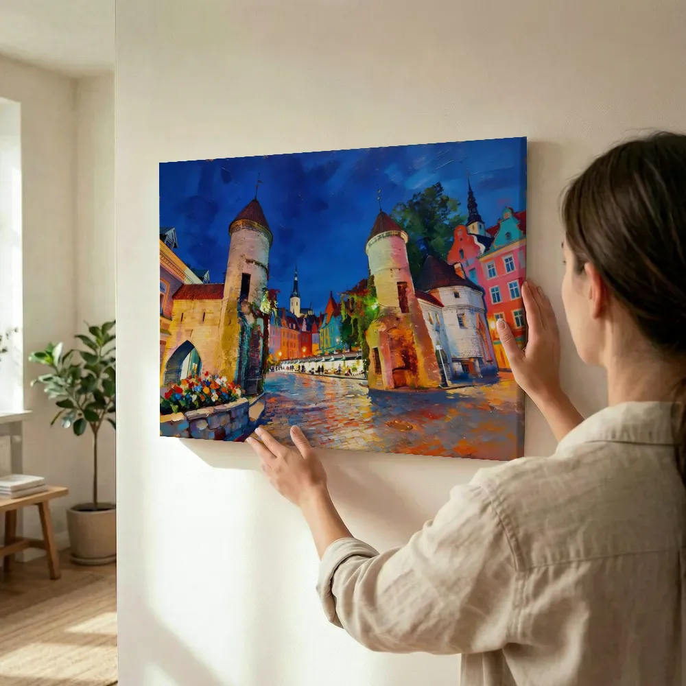 Sfeerimpressie: Namen, straat in kleurrijk modern terwijl het wordt opgehangen