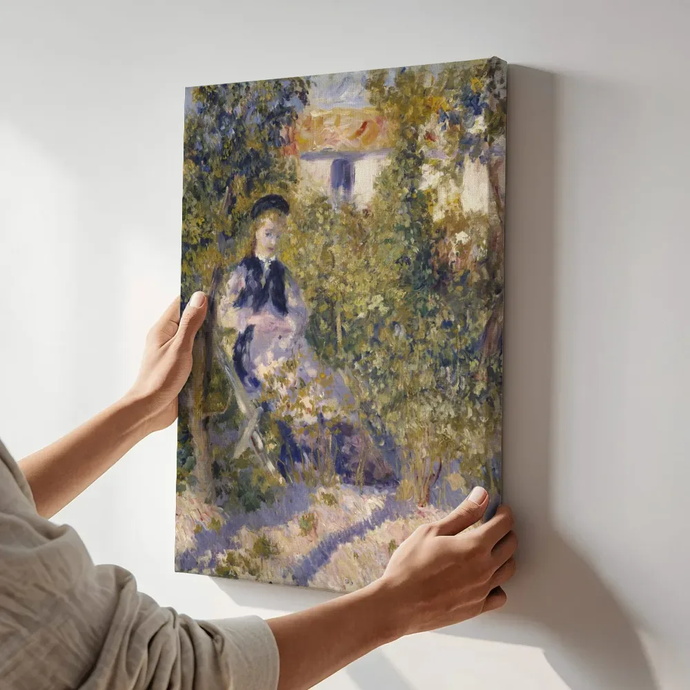 Sfeerimpressie: Nini in de tuin van Pierre-Auguste Renoir terwijl het aan de muur wordt gehangen