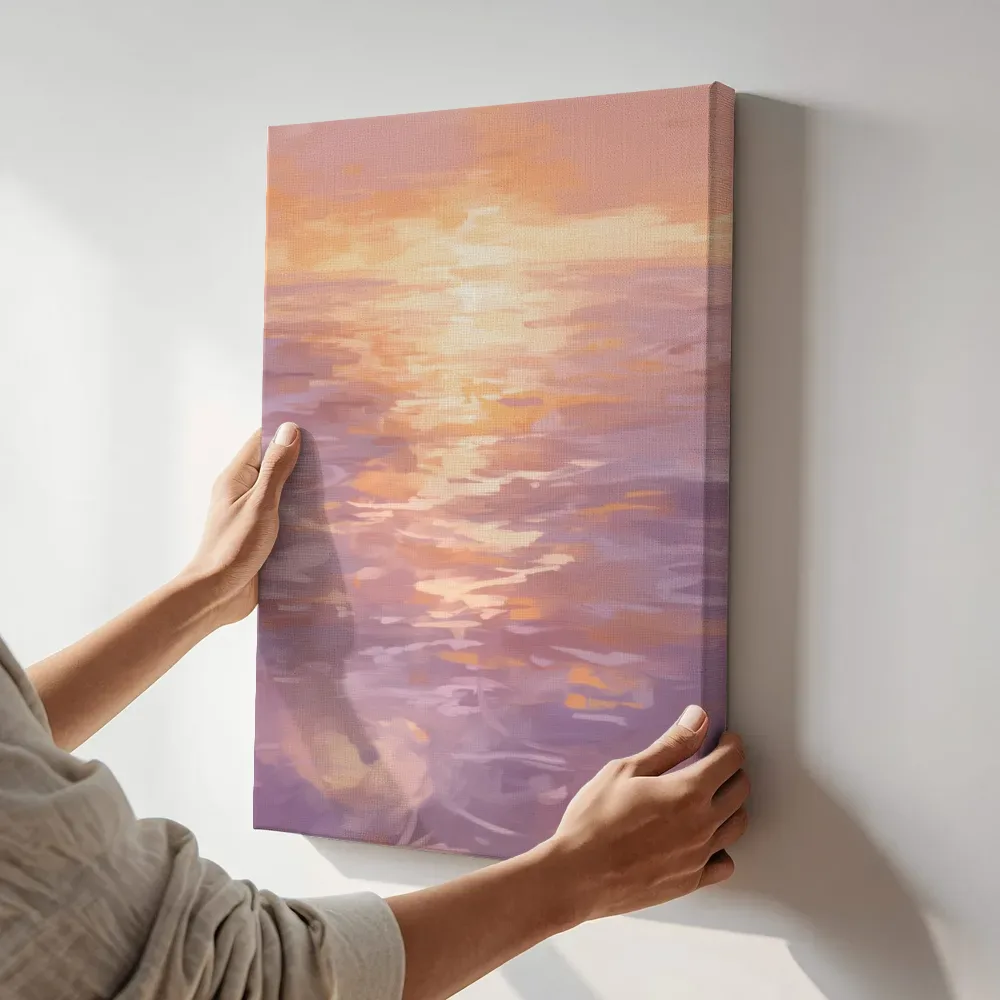 Sfeerimpressie: Oceaanreflectie terwijl het aan de muur wordt gehangen