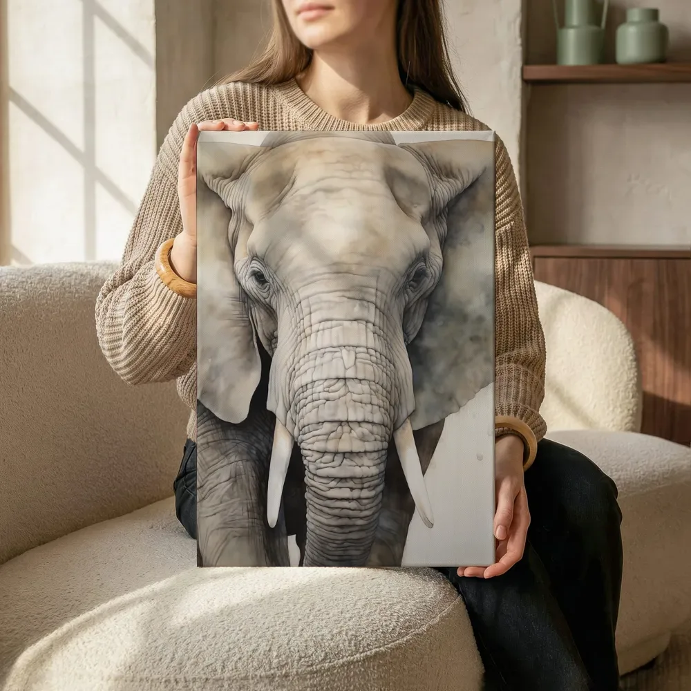 Sfeerimpressie: Olifant in close-up terwijl het zittend wordt getoond