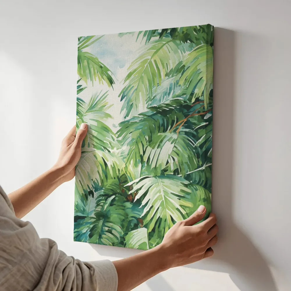 Sfeerimpressie: Onder het palmbladerdak terwijl het aan de muur wordt gehangen