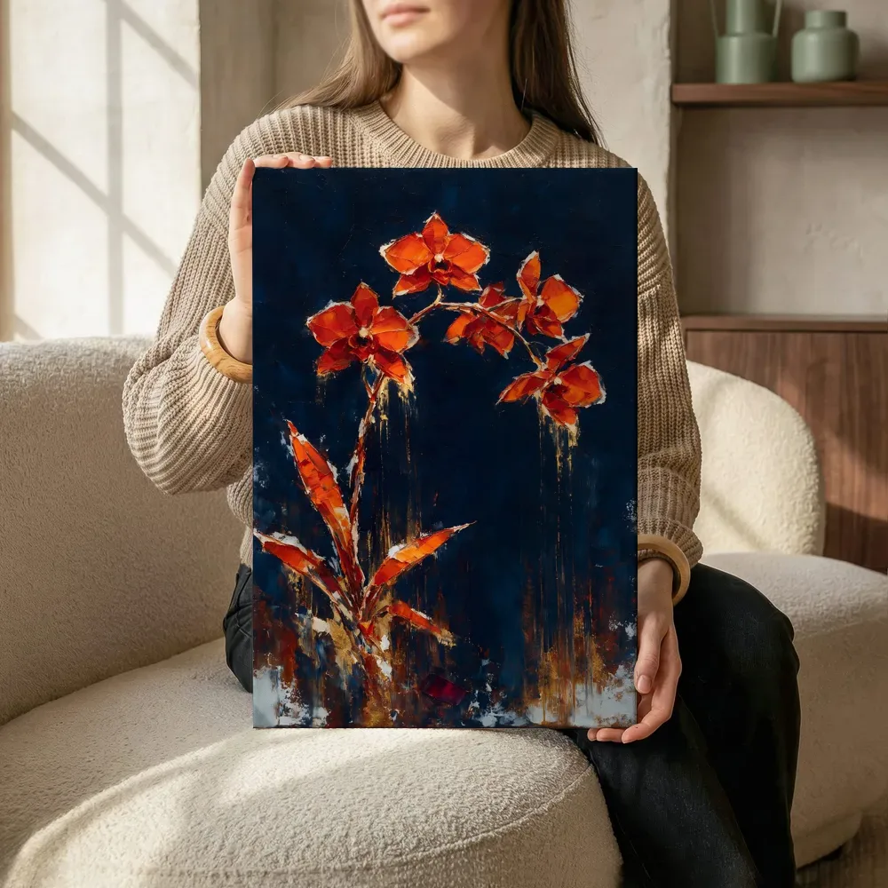 Sfeerimpressie: Orchidee in vuur terwijl het zittend wordt getoond