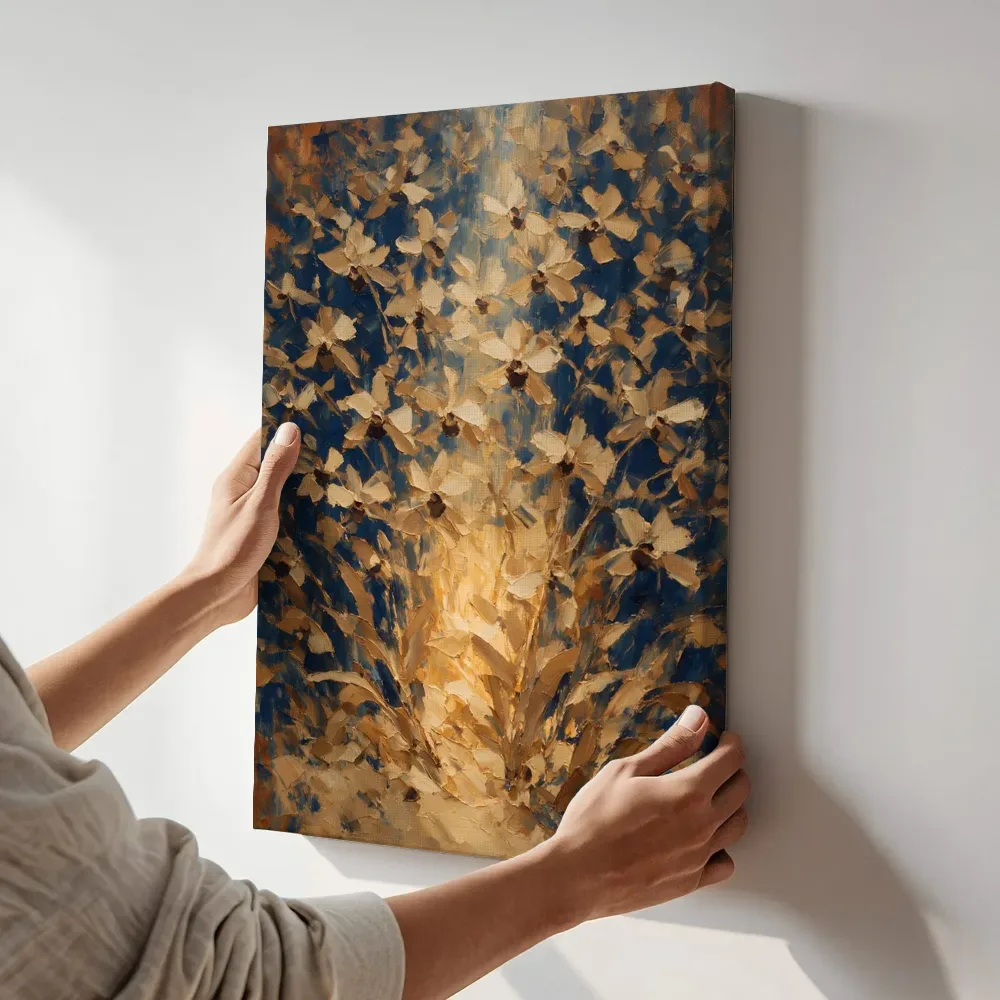 Sfeerimpressie: Orchidee in zandduin terwijl het aan de muur wordt gehangen