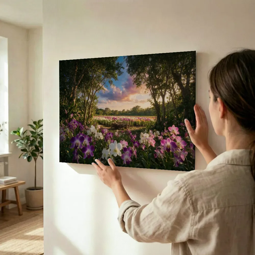 Sfeerimpressie: Orchideeën bij het gouden uur 3 terwijl het wordt opgehangen