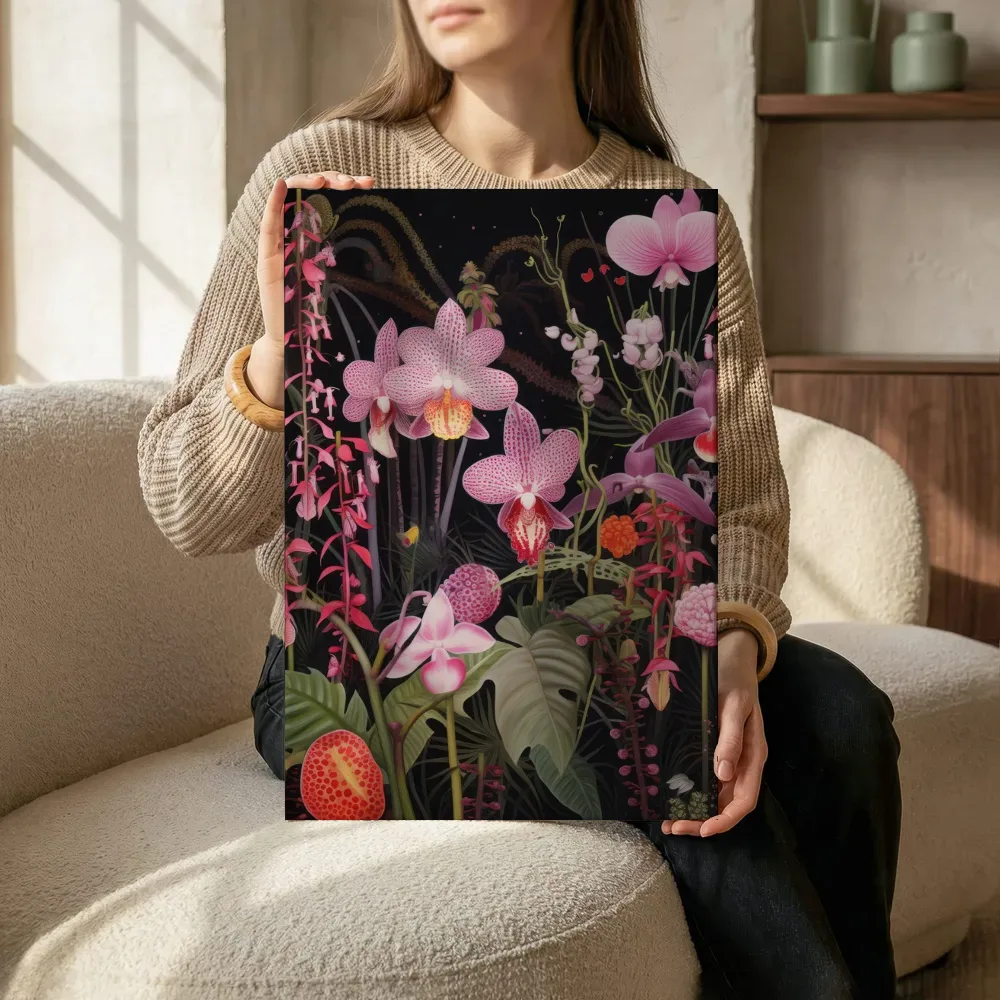 Sfeerimpressie: Orchideeën in de jungle terwijl het zittend wordt getoond