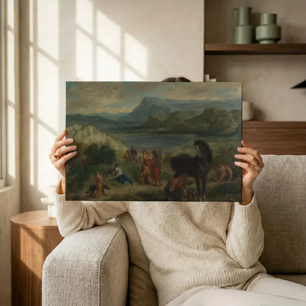 Sfeerimpressie: Ovidius bij de Scythen van Eugène Delacroix terwijl het omhoog wordt gehouden