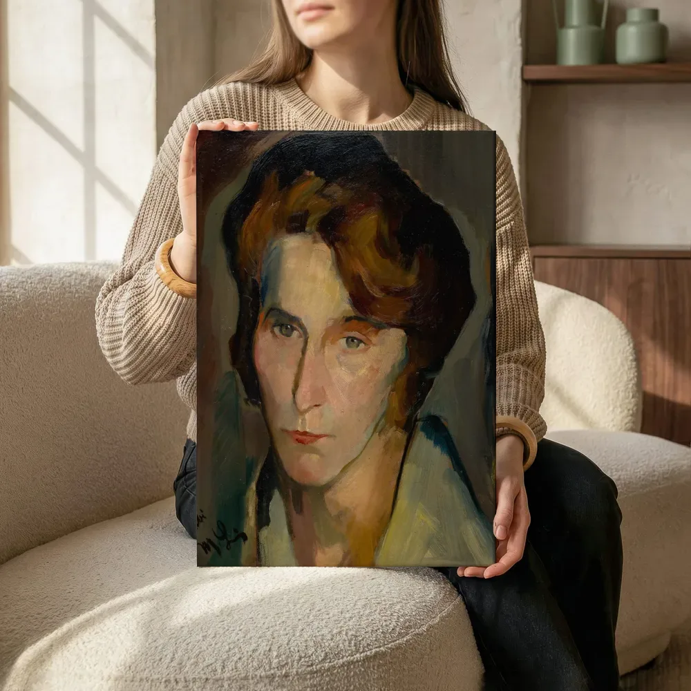 Sfeerimpressie: Schilderij van de moeder van de kunstenaar van Max Liebermann terwijl het zittend wordt getoond