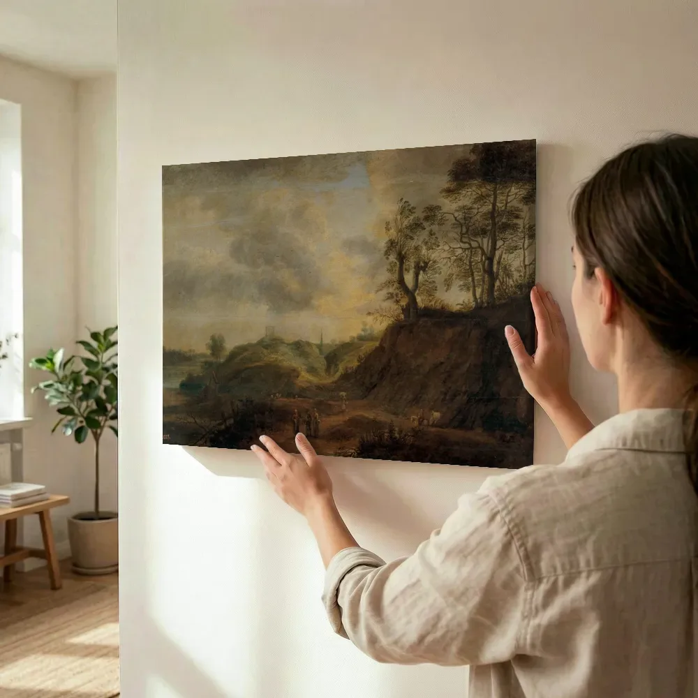 Sfeerimpressie: Paisaje van Lucas van Uden terwijl het wordt opgehangen