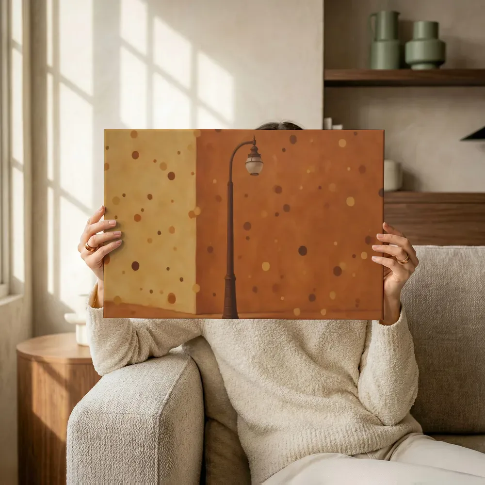 Sfeerimpressie: Parijse gevel in terracotta en zand terwijl het omhoog wordt gehouden