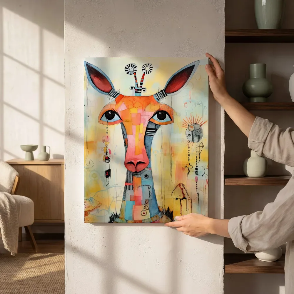 Sfeerimpressie: Pastel antilope naast de kast