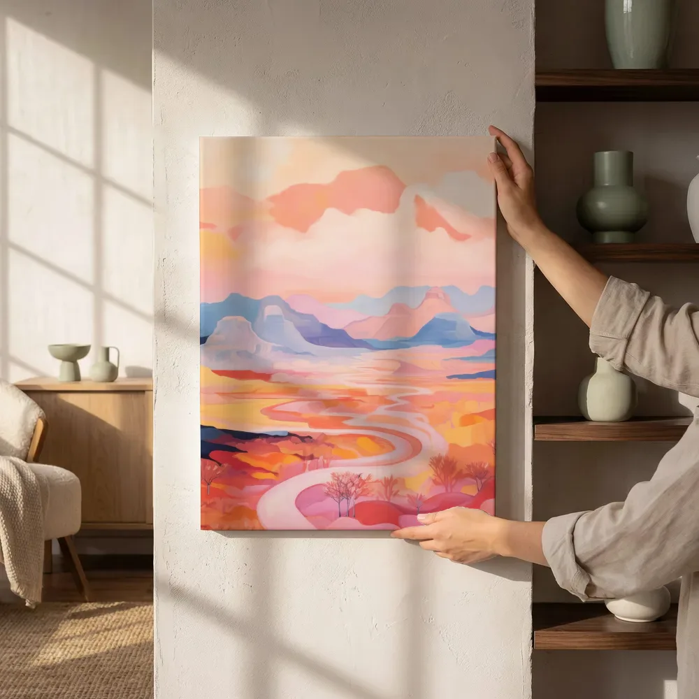 Sfeerimpressie: Pastel bergpad naast de kast