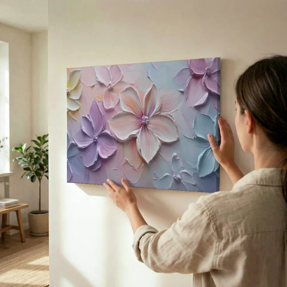 Sfeerimpressie: Pastel mengbloemen terwijl het wordt opgehangen