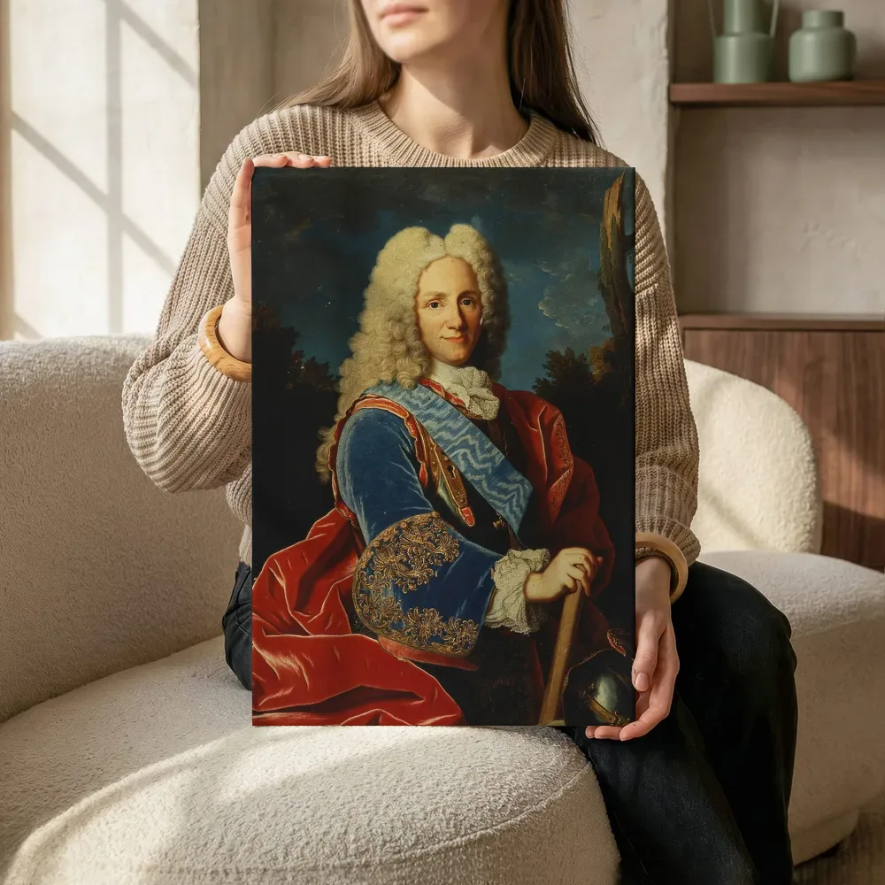 Sfeerimpressie: Filips V, koning van Spanje (1728) van Jean Ranc terwijl het zittend wordt getoond