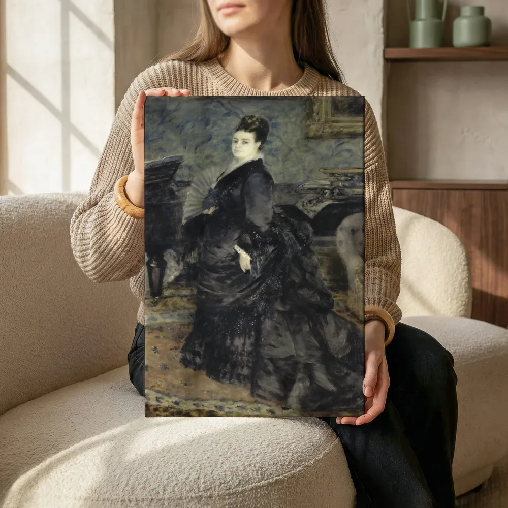 Sfeerimpressie: Portret van een vrouw, zogenaamd mevrouw Georges Hartmann van Pierre-Auguste Renoir terwijl het zittend wordt getoond