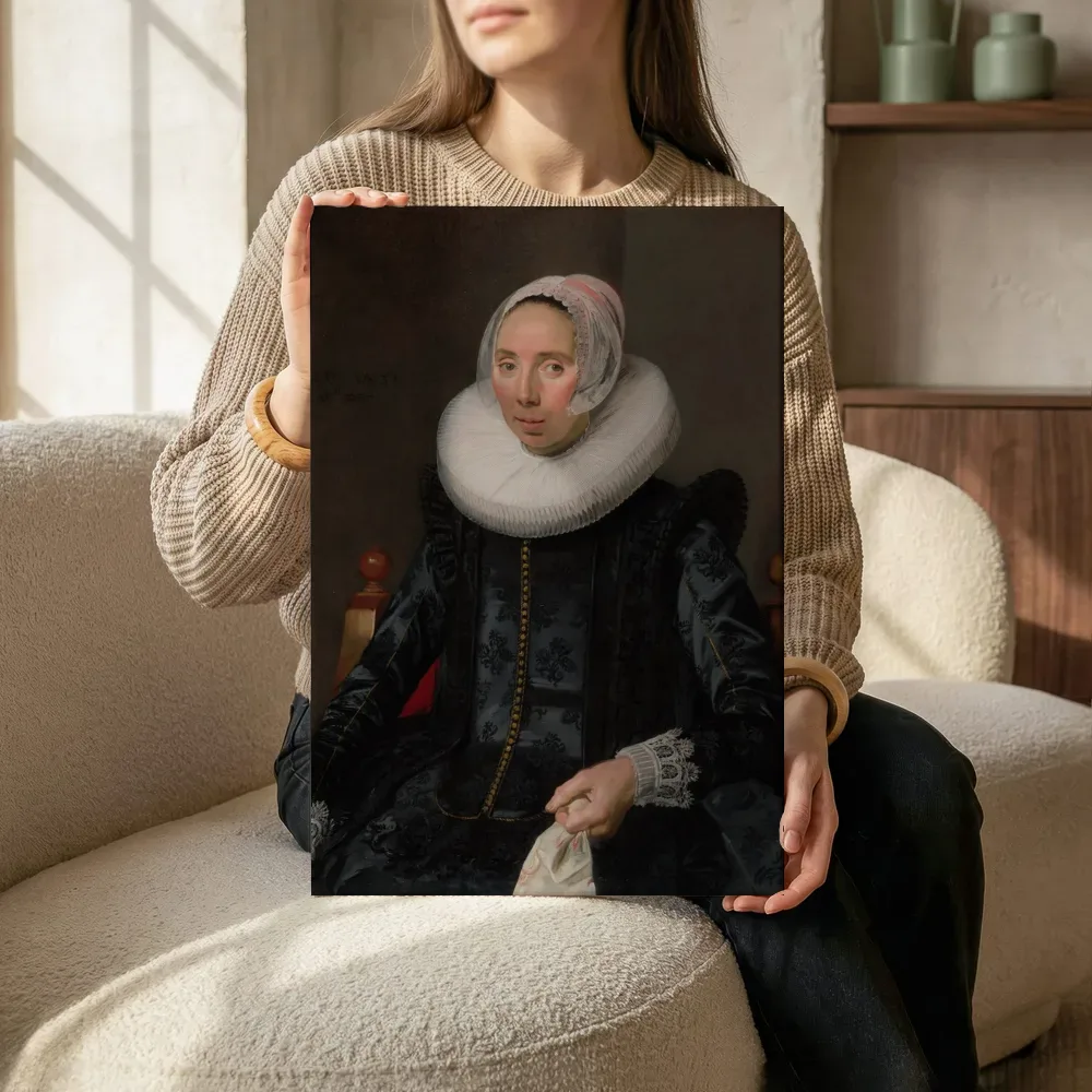 Sfeerimpressie: Portret van een dame van Frans Hals terwijl het zittend wordt getoond