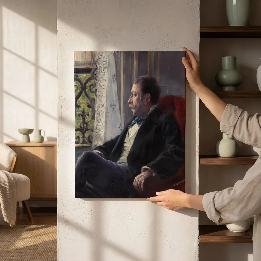 Sfeerimpressie: Portret van een man van Gustave Caillebotte naast de kast