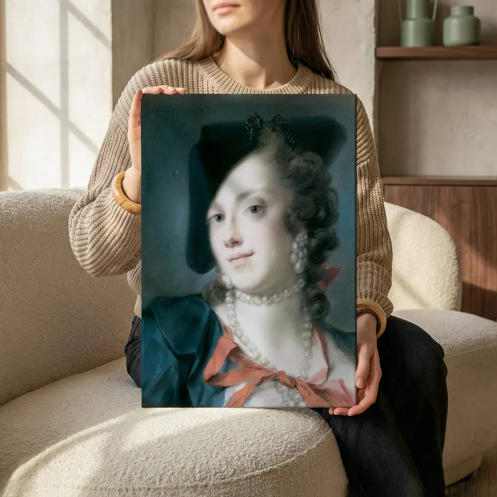 Sfeerimpressie: Portret van Caterina Sagredo Barbarigo van Rosalba Carriera terwijl het zittend wordt getoond