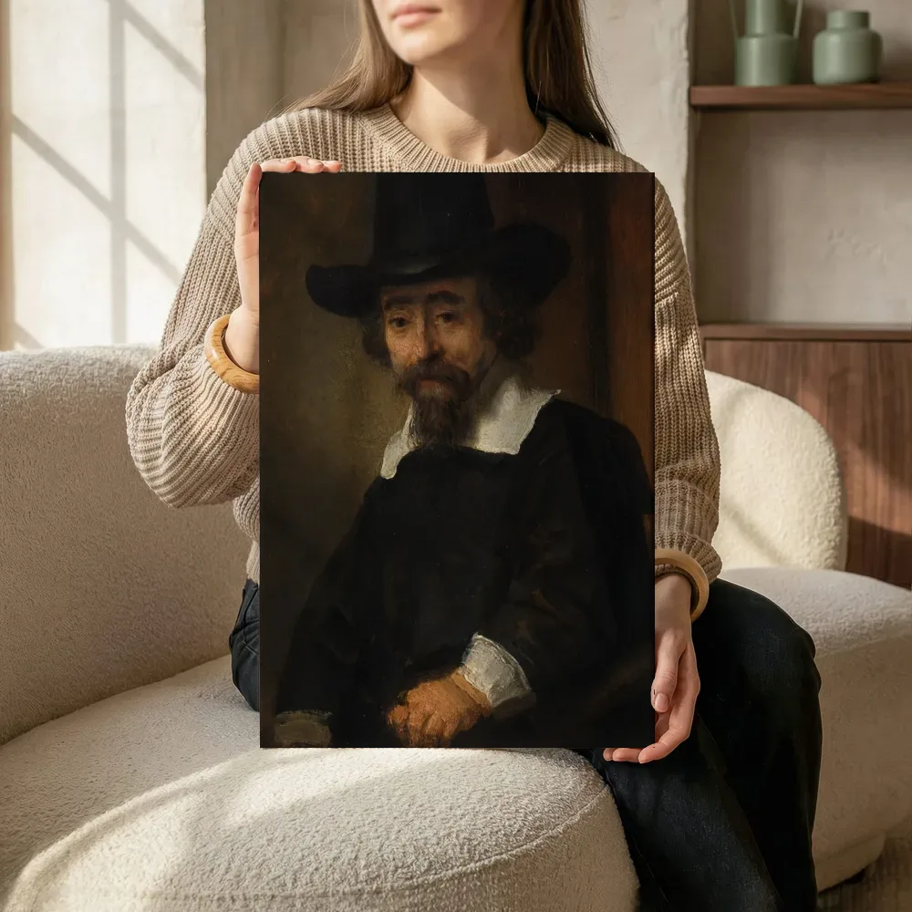Sfeerimpressie: Portret van Ephraim Bueno van Rembrandt van Rijn terwijl het zittend wordt getoond