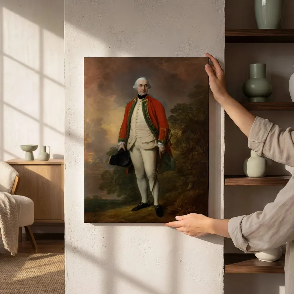 Sfeerimpressie: Portret van George Pitt, eerste baron Rivers van Thomas Gainsborough naast de kast
