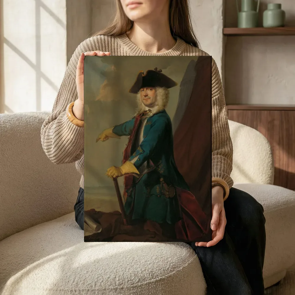 Sfeerimpressie: Portret van Gerrit Sichterman van Cornelis Troost terwijl het zittend wordt getoond