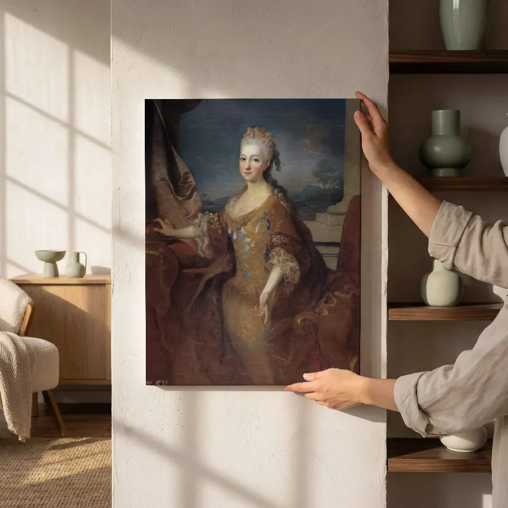 Sfeerimpressie: Portret van Louise Élisabeth d'Orléans, koningin van Spanje van Jean Ranc naast de kast