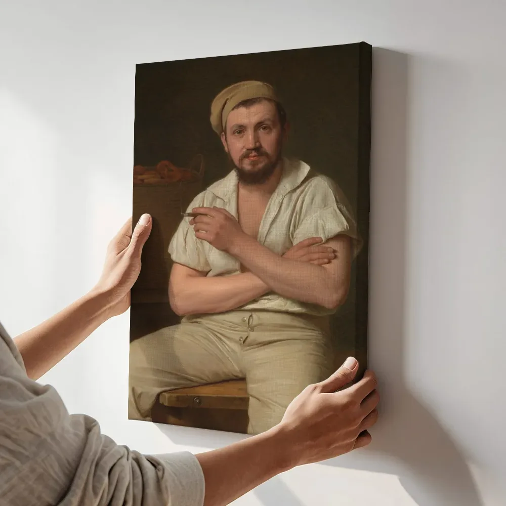 Sfeerimpressie: Portret van P. Ryder van Christen Købke terwijl het aan de muur wordt gehangen