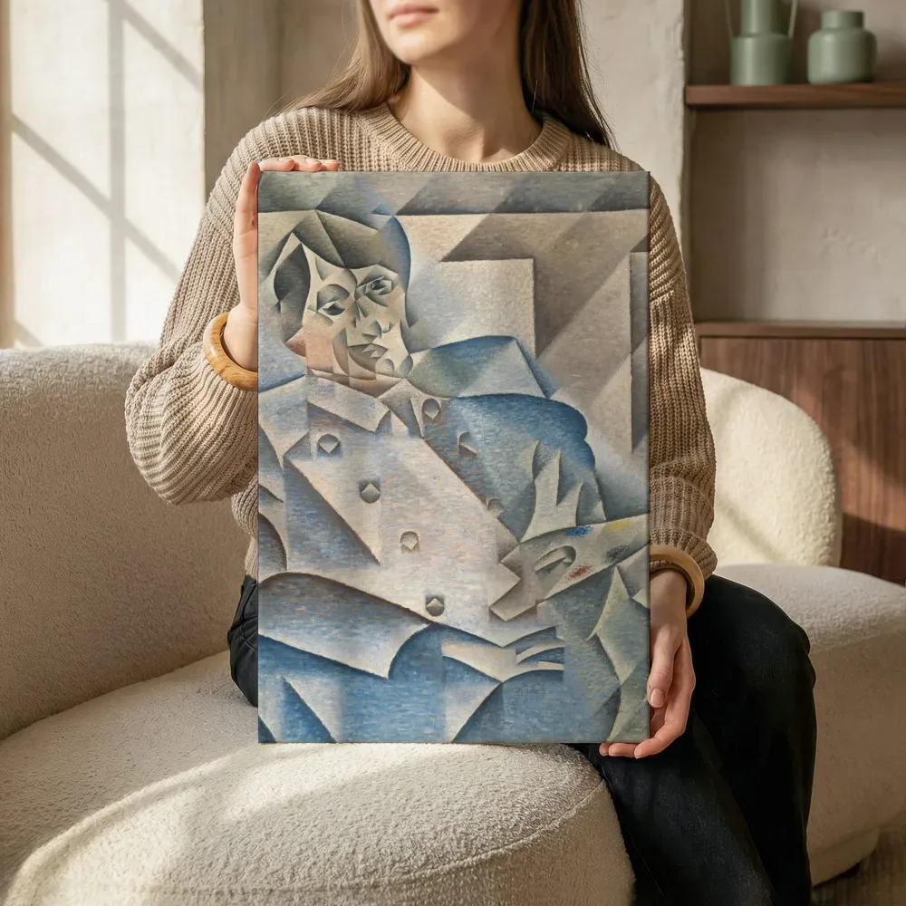 Sfeerimpressie: Portret van Pablo Picasso van Juan Gris terwijl het zittend wordt getoond