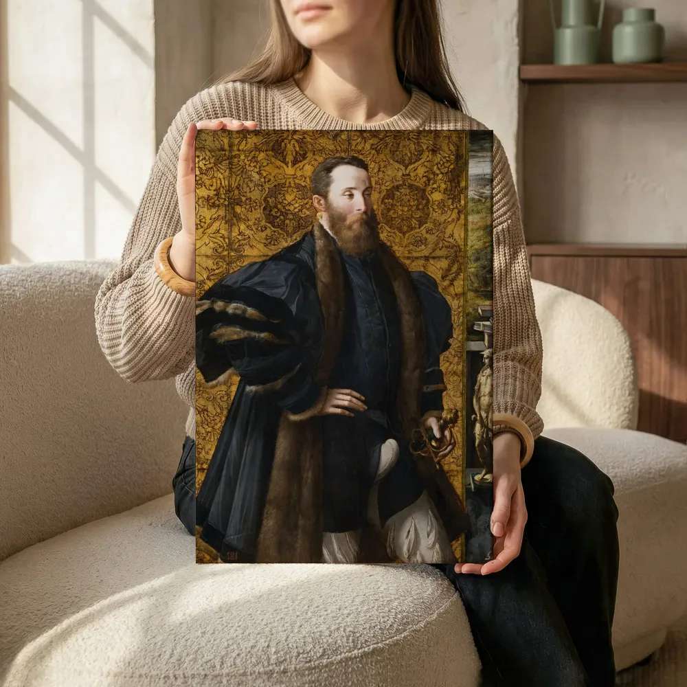 Sfeerimpressie: Portret van Pier Maria Rossi di San Secondo van Parmigianino terwijl het zittend wordt getoond