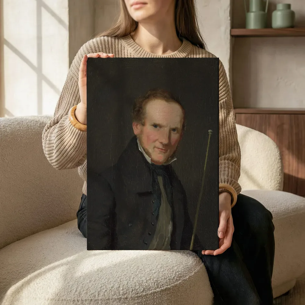 Sfeerimpressie: Portret van Wilhelm Bendz van Christen Købke terwijl het zittend wordt getoond