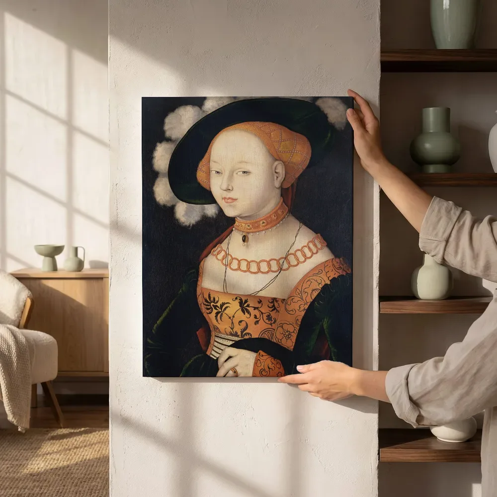 Sfeerimpressie: Portret van een dame van Hans Baldung Grien naast de kast