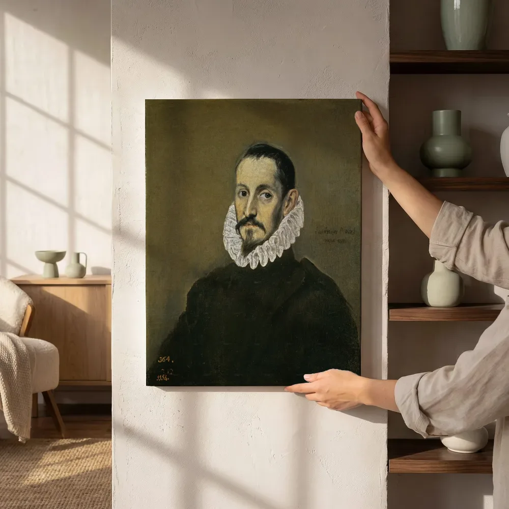 Sfeerimpressie: Portret van een heer van El Greco naast de kast