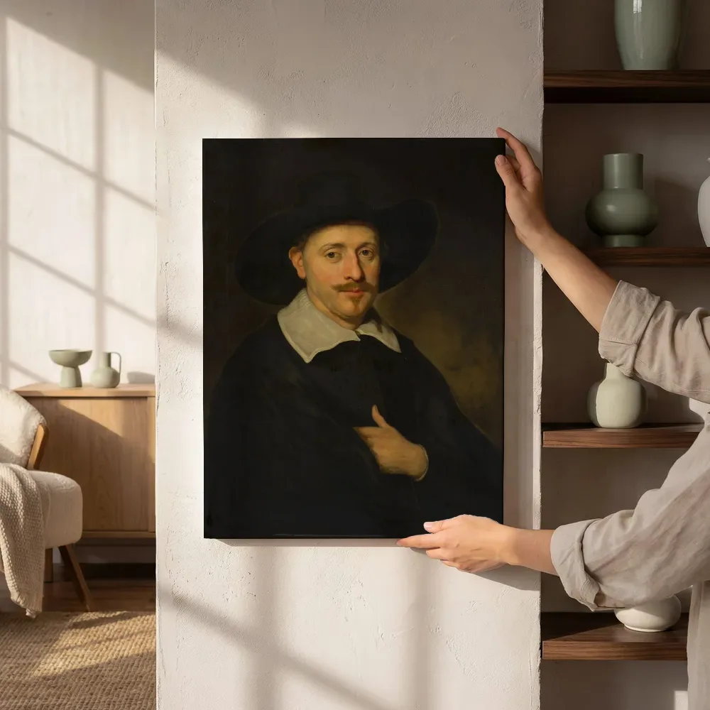 Sfeerimpressie: Portret van een man van Govert Flinck naast de kast
