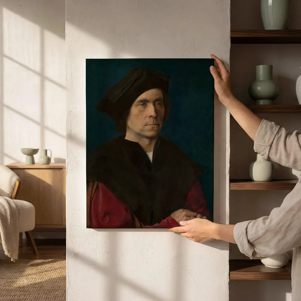 Sfeerimpressie: Portret van een man van Michael Sittow naast de kast