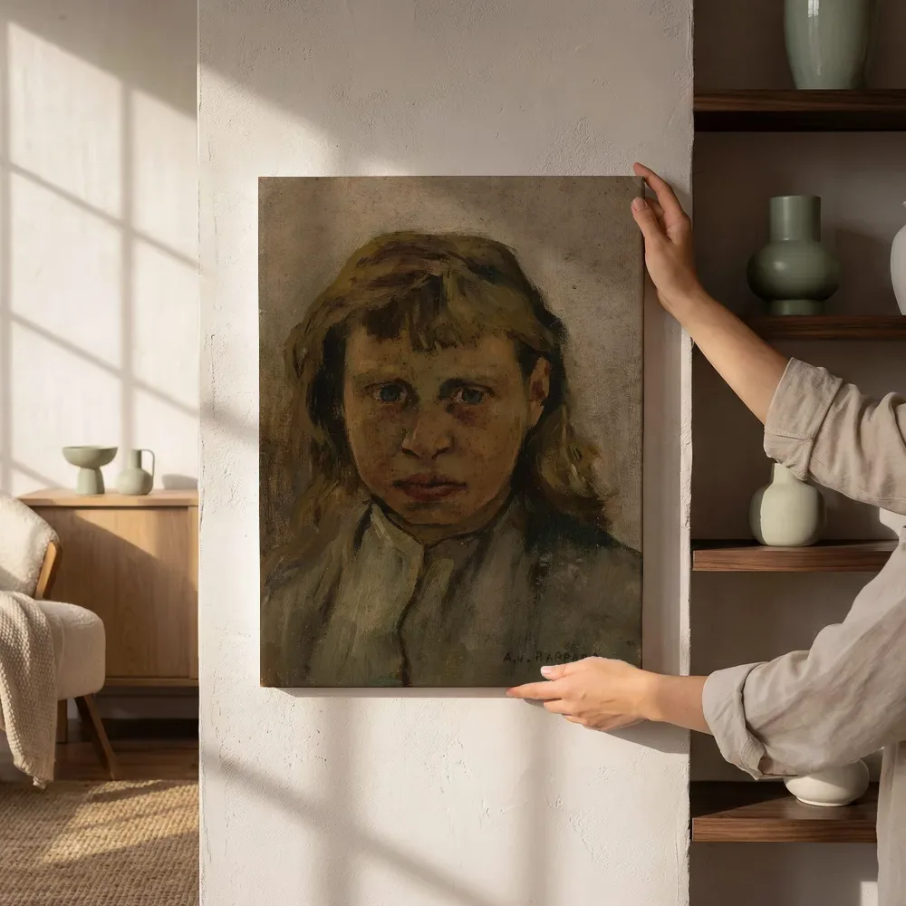 Sfeerimpressie: Portret van een meisje van Anthon van Rappard naast de kast