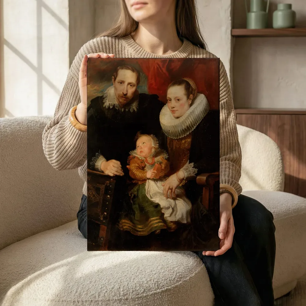 Sfeerimpressie: Portret van een onbekende familie van Anthony van Dyck terwijl het zittend wordt getoond