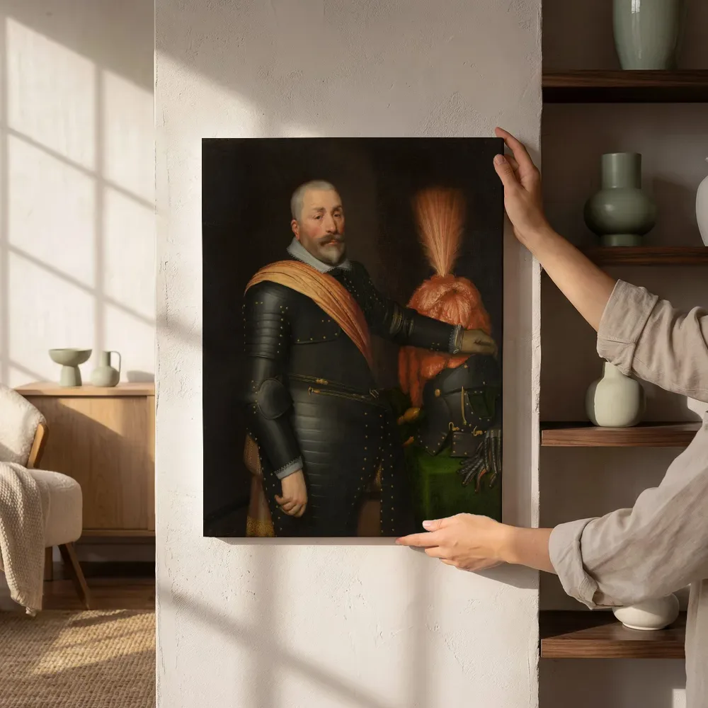 Sfeerimpressie: Portret van een onbekende officier van Jan van Ravesteyn en atelier naast de kast