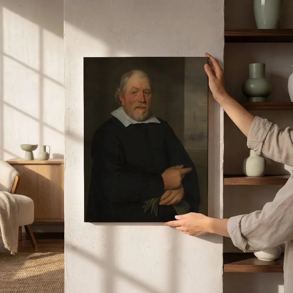 Sfeerimpressie: Portret van een reder van Bartholomeus van der Helst naast de kast