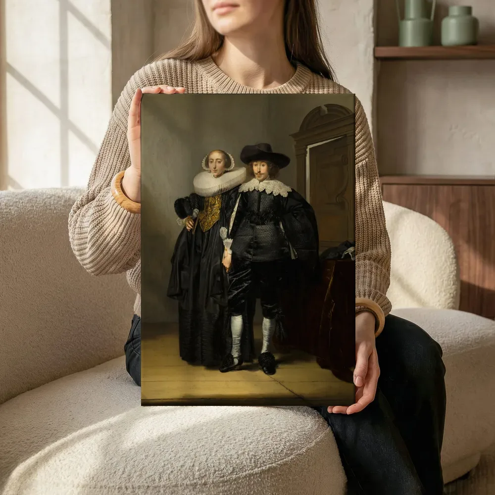 Sfeerimpressie: Portret van een verloofd paar van Pieter Codde terwijl het zittend wordt getoond